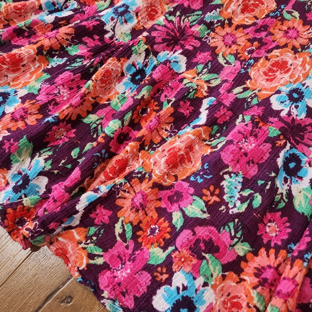 Vtg Only Necessities womens floral midi mumu dress large vacationcore bohocore - Picture 6 of 9